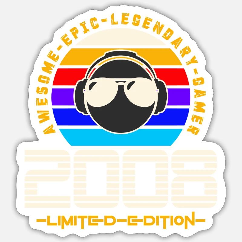 2008 - Sticker Größe S (10 x 10 cm) - Mattweiß