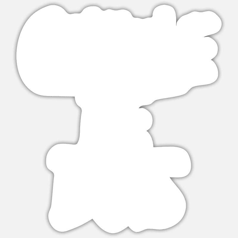 Gueule de bois - Sticker taille S (10 x 10 cm) - blanc mat