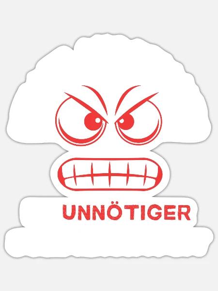 unnötiger Sozialkontakt - Geh mir aus dem Weg - Sticker Größe S (10 x 10 cm) - Mattweiß
