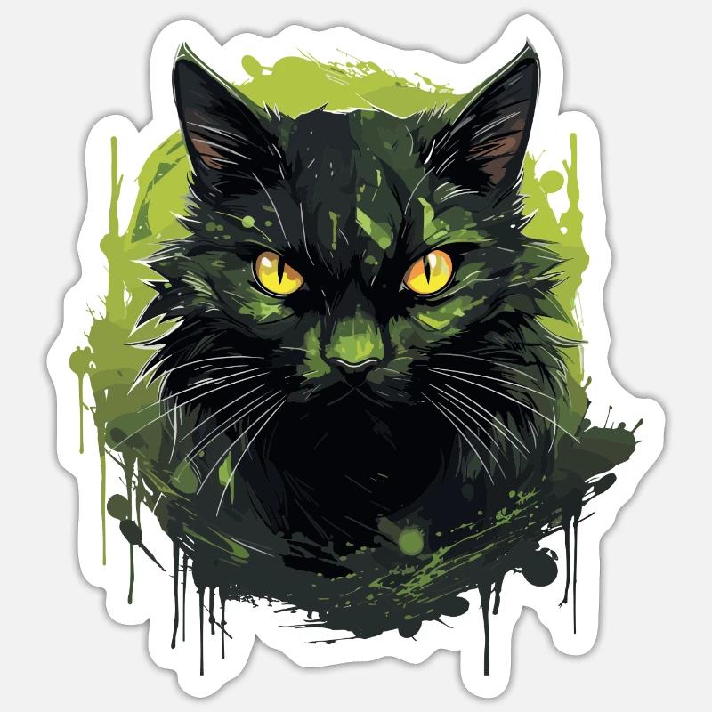 Cool Cat Design - Sticker size S (10 x 10 cm) - white matte