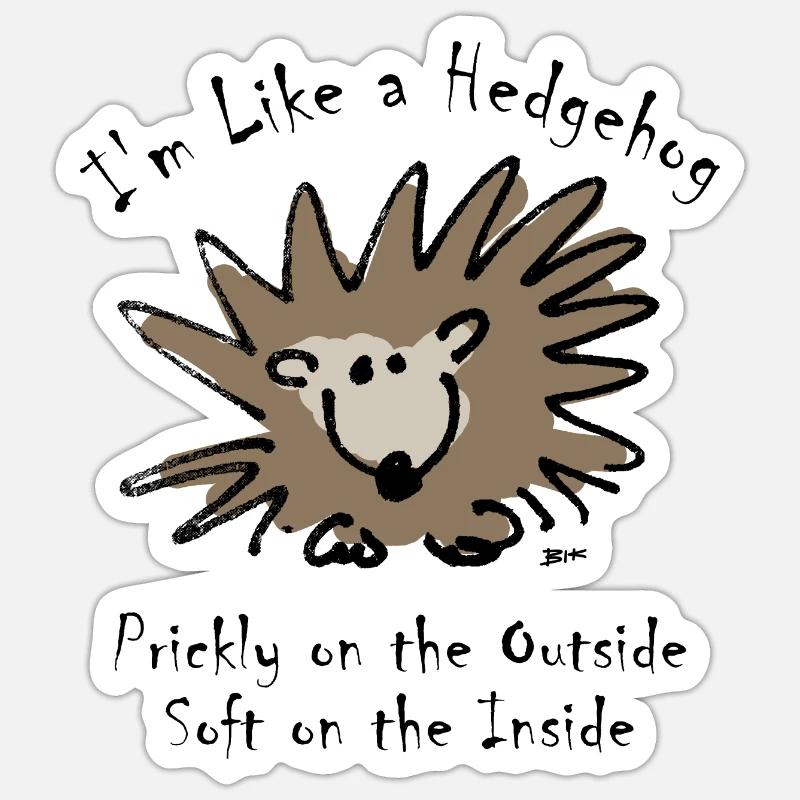 Prickly Hedgehog Sticker size S (10 x 10 cm)