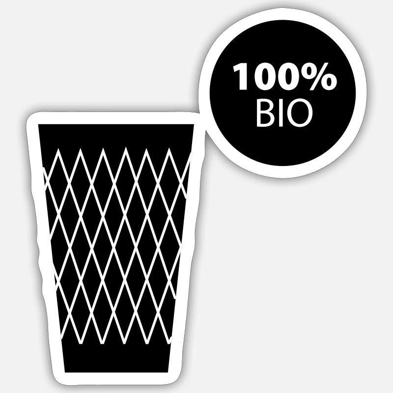 Geripptes 100% BIO #Bembelshop Sticker Größe S (10 x 10 cm)
