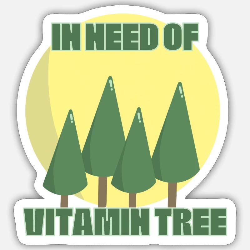 Arbre à vitamines - Sticker taille S (10 x 10 cm) - blanc mat