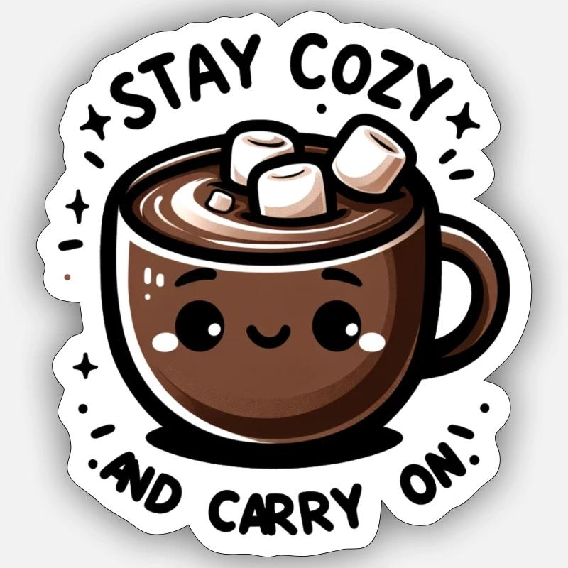 Restez à l’aise et continuez - Sticker taille S (10 x 10 cm) - blanc mat