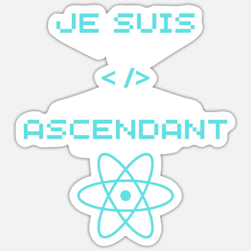 cadeau pour développeur react Sticker taille S (10 x 10 cm)