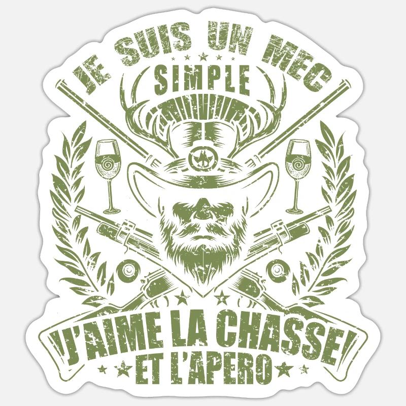 chasse Sticker taille S (10 x 10 cm)