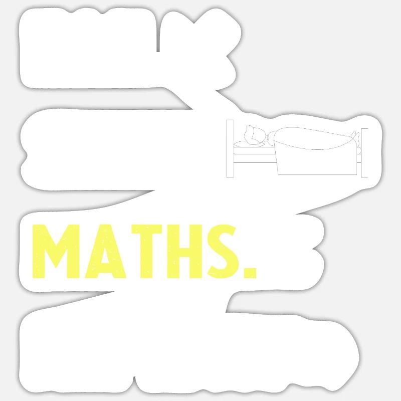 Eat Sleep Math Repeat Sticker taille S (10 x 10 cm)