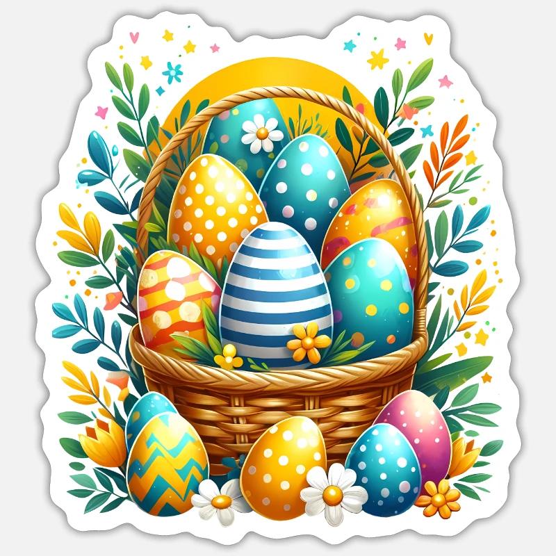 Egg basket - Beautiful Easter eggs Sticker size S (10 x 10 cm)
