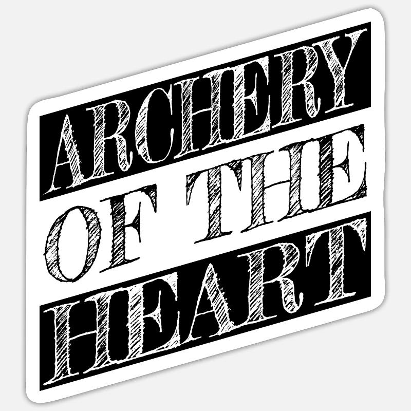 compound bow emotional intimacy marriage - Sticker Größe S (10 x 10 cm) - Mattweiß