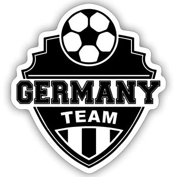 Team Germany - Sticker Größe S (10 x 10 cm) - Mattweiß - Vorne