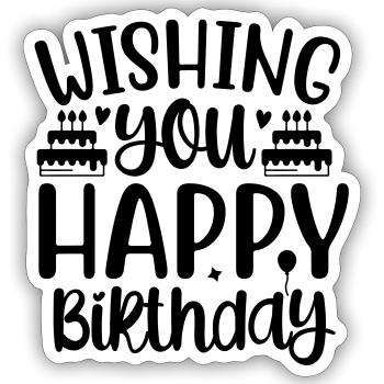 Birthday Queen 7 Happy Birthday - Sticker size S (10 x 10 cm) - white matte - Front