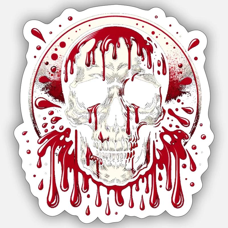 Éclipse pourpre - Sticker taille S (10 x 10 cm) - blanc mat