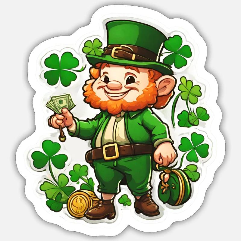 Heiliger Patrick 2 - Sticker Größe S (10 x 10 cm) - Mattweiß