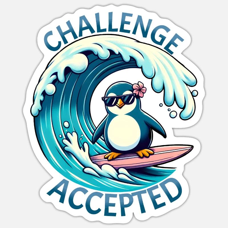 Challenge Accepted - Sticker size S (10 x 10 cm) - white matte