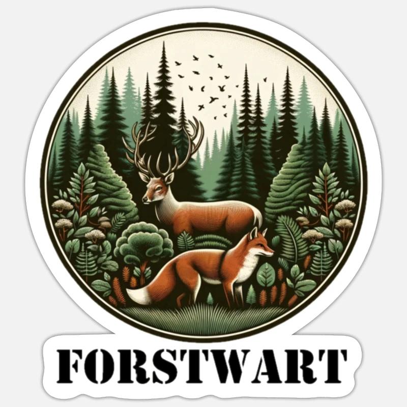 Forestier Sticker taille S (10 x 10 cm)