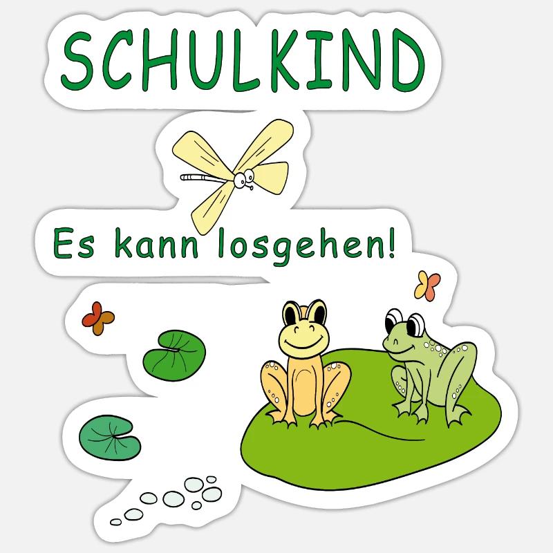 Schulkind Einschulung - Sticker Größe S (10 x 10 cm) - Mattweiß