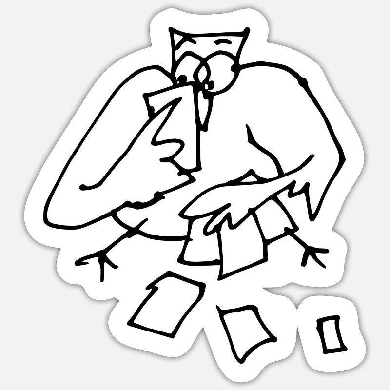 VOGI ! Karten Sticker Größe S (10 x 10 cm)