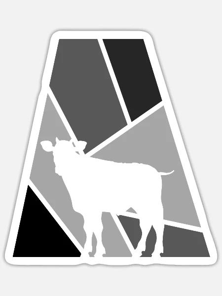 Kuh Kühe Milch - Sticker Größe S (10 x 10 cm) - Mattweiß