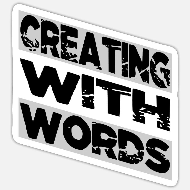 creative projects writing techniques funny happy Sticker Größe S (10 x 10 cm)