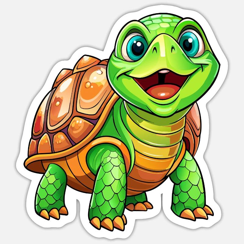 Mega Cute Turtle Sticker size S (10 x 10 cm)