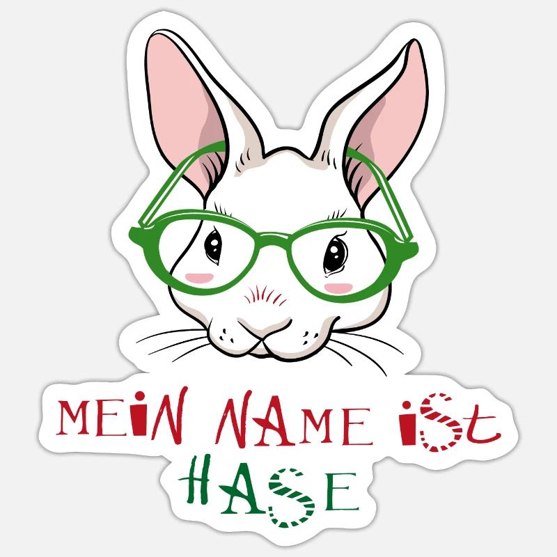 My name is Rabbit - Sticker size S (10 x 10 cm) - white matte