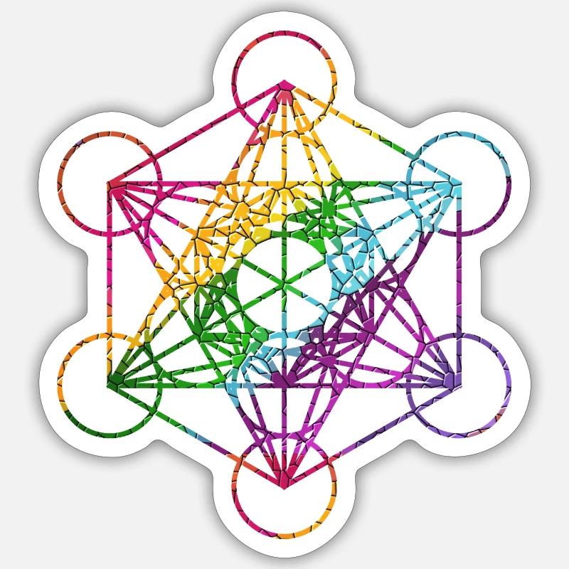 Metatron 7 - Sticker taille S (10 x 10 cm) - blanc mat