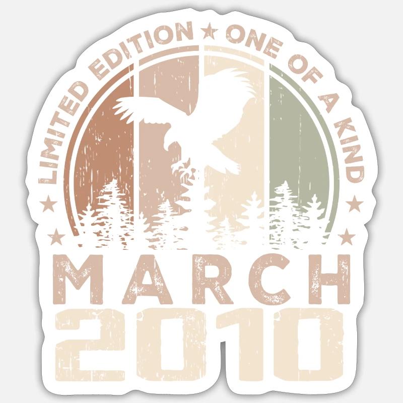 Incomparable since March 2010, 14th Anniversary Sticker size S (10 x 10 cm)
