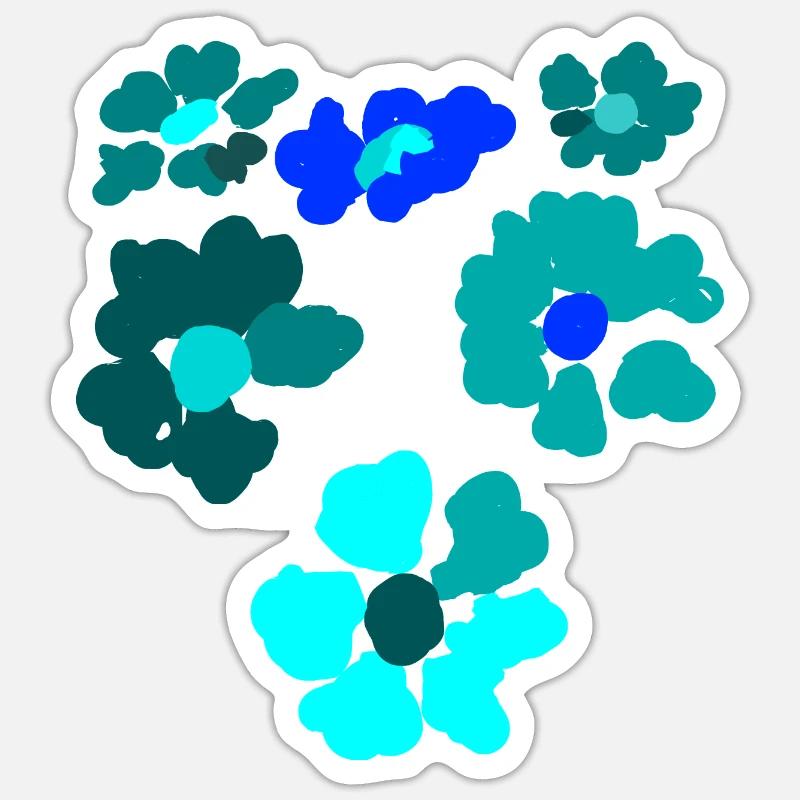 Flowers / Blossoms Pattern - Nature Sticker size S (10 x 10 cm)