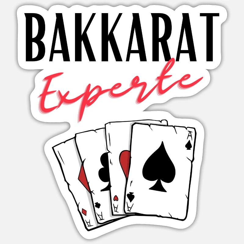Baccarat Expert - Sticker taille S (10 x 10 cm) - blanc mat