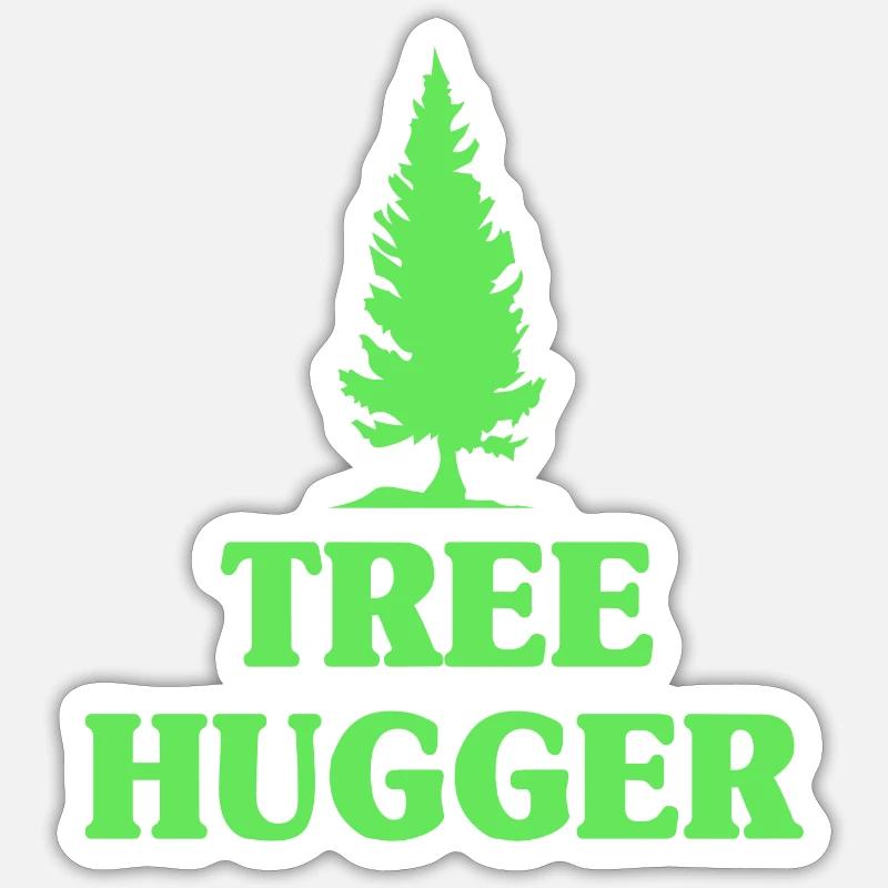 Tree Forest Nature Saying Tree Hugger Sticker size S (10 x 10 cm)