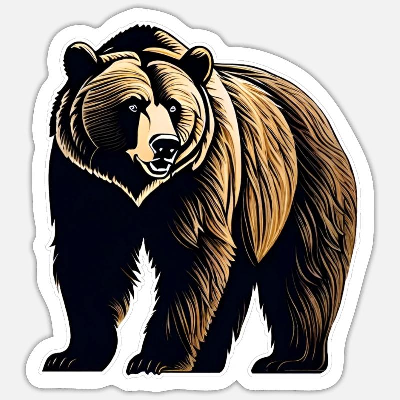 Proud Bear Sticker size S (10 x 10 cm)