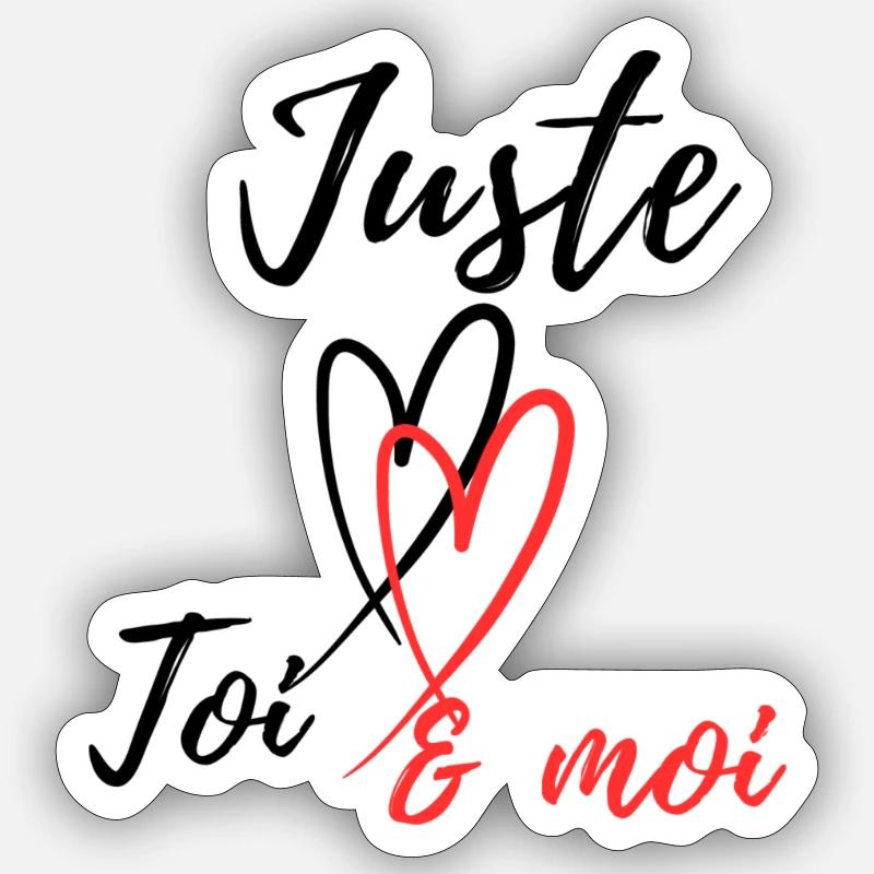 Nur du - Sticker Größe S (10 x 10 cm) - Mattweiß