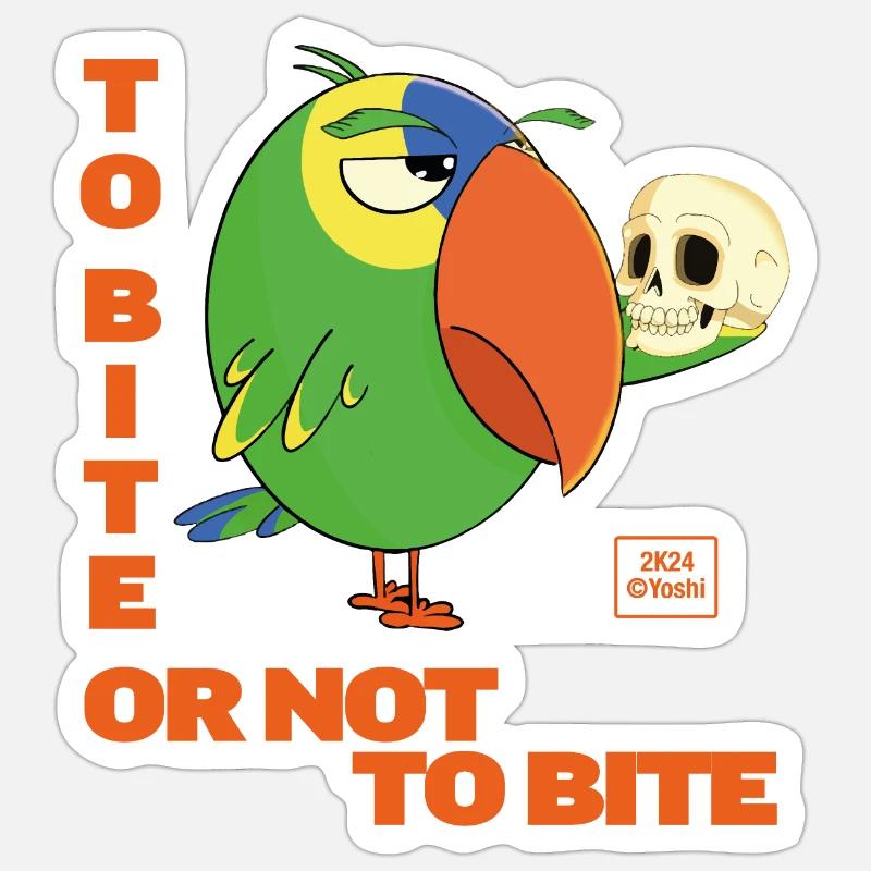 Picken oder nicht picken - Sticker Größe S (10 x 10 cm) - Mattweiß