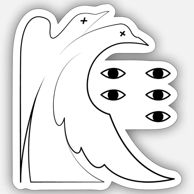 Taube - Sticker Größe S (10 x 10 cm) - Mattweiß