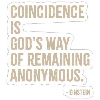Coincidence - Sticker size S (10 x 10 cm) - white matte - Front