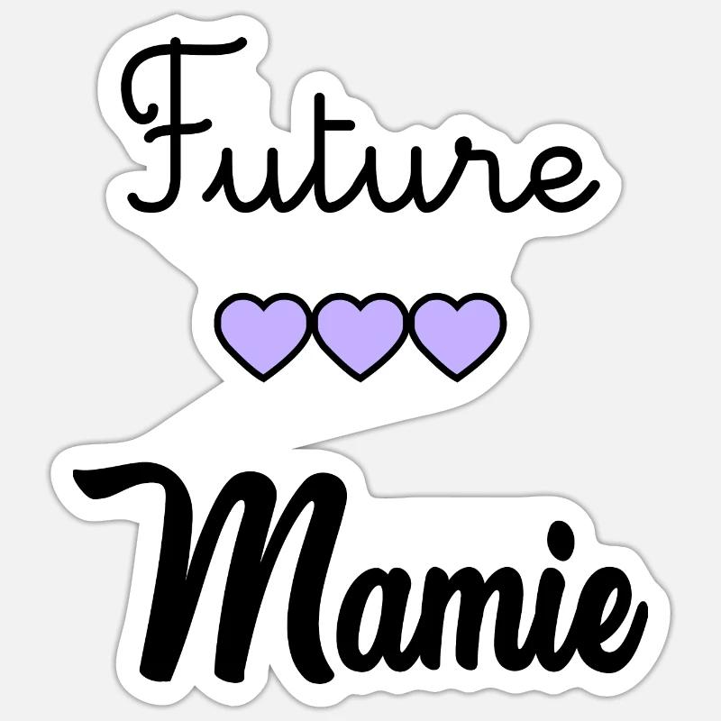 FUTURE MAMIE - Sticker taille S (10 x 10 cm) - blanc mat