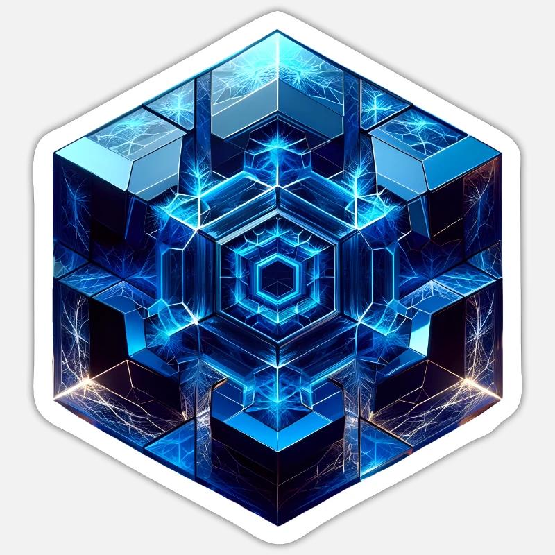 Sci Fi Cube Sticker size S (10 x 10 cm)