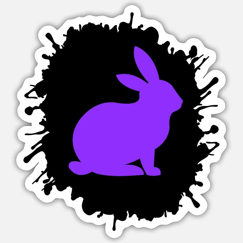 Splatter Bunny Sticker size S (10 x 10 cm)