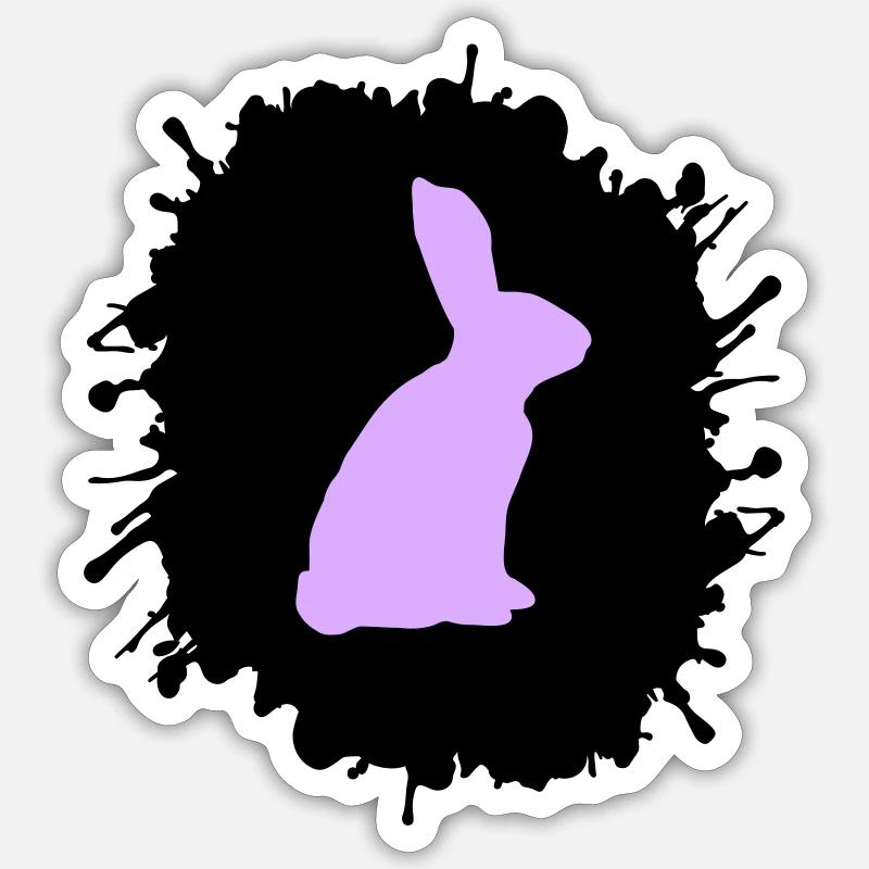 Éclaboussures de lapin Sticker taille S (10 x 10 cm)
