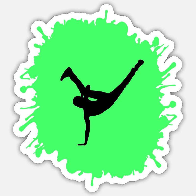 Splatter Breakdance - Sticker size S (10 x 10 cm) - white matte
