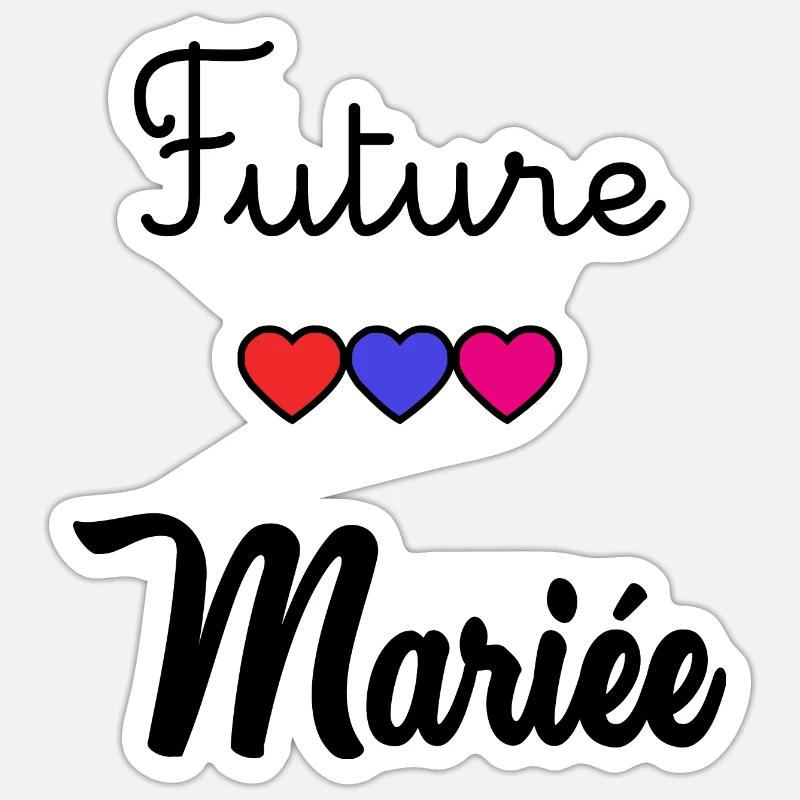 FUTURE MARIEE - Sticker taille S (10 x 10 cm) - blanc mat