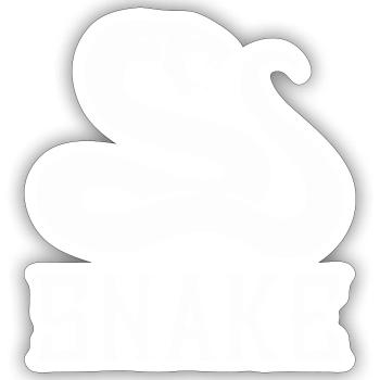 snake white - Sticker Größe S (10 x 10 cm) - Mattweiß - Vorne