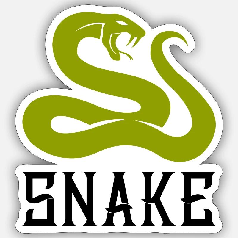 Serpent - Sticker taille S (10 x 10 cm) - blanc mat