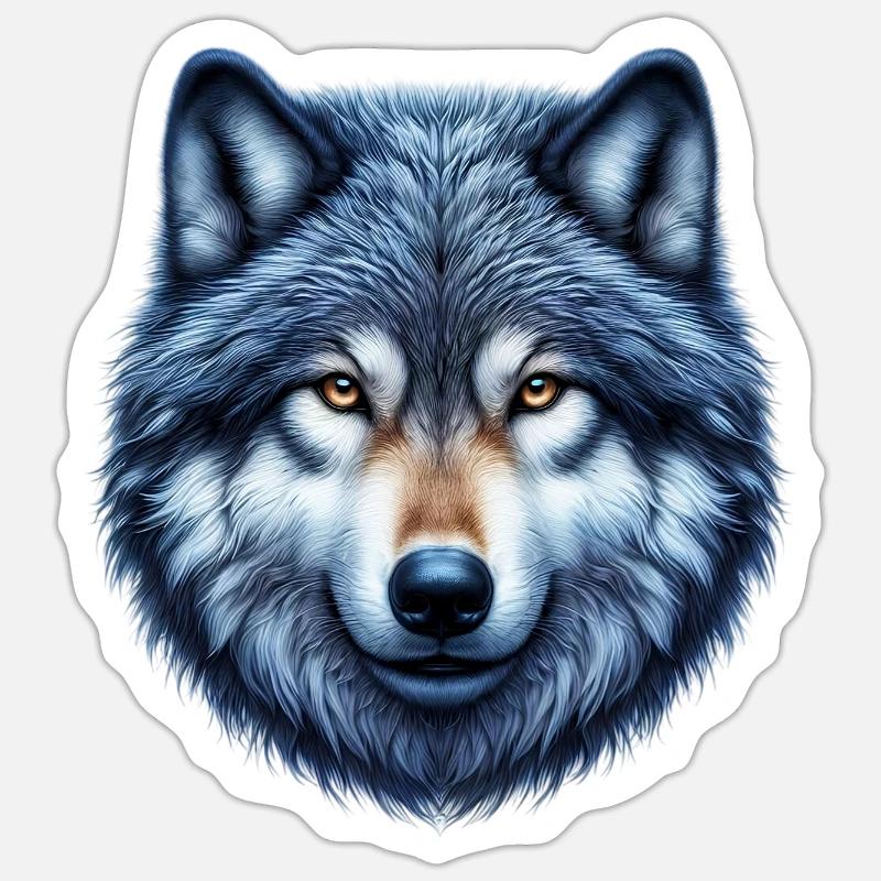 Wolf - Sticker size S (10 x 10 cm) - white matte