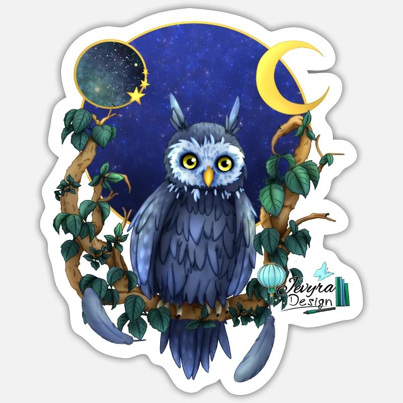 Eule Traumfänger Sticker Größe S (10 x 10 cm)