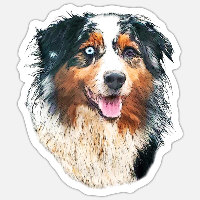aussie - Sticker taille S (10 x 10 cm) - blanc mat
