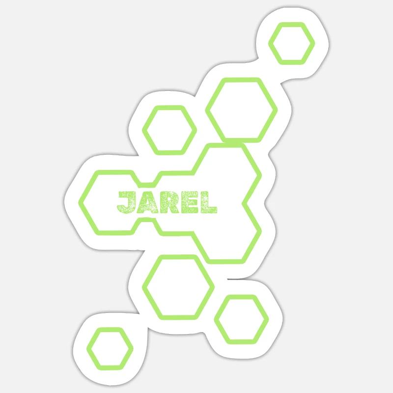 Nom : Jarel - Sticker taille S (10 x 10 cm) - blanc mat