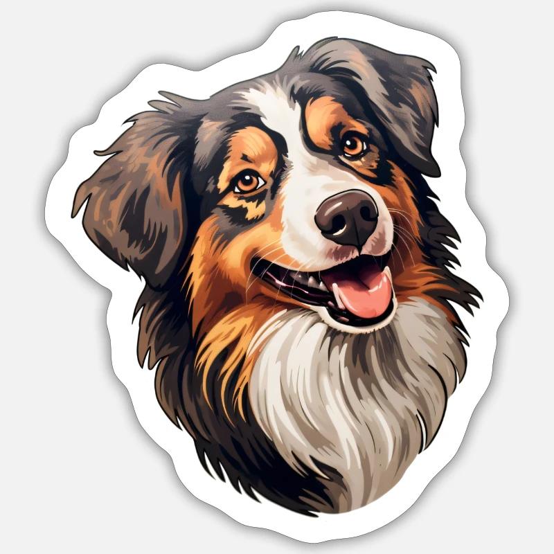 Australian Shephard loyal Sticker size S (10 x 10 cm)