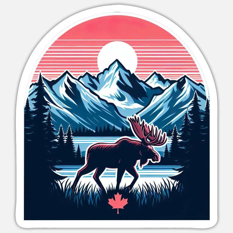 Canada 23 - Sticker taille S (10 x 10 cm) - blanc mat
