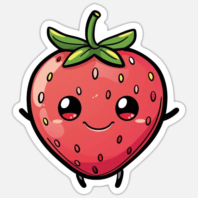 Strawberry Sticker size S (10 x 10 cm)
